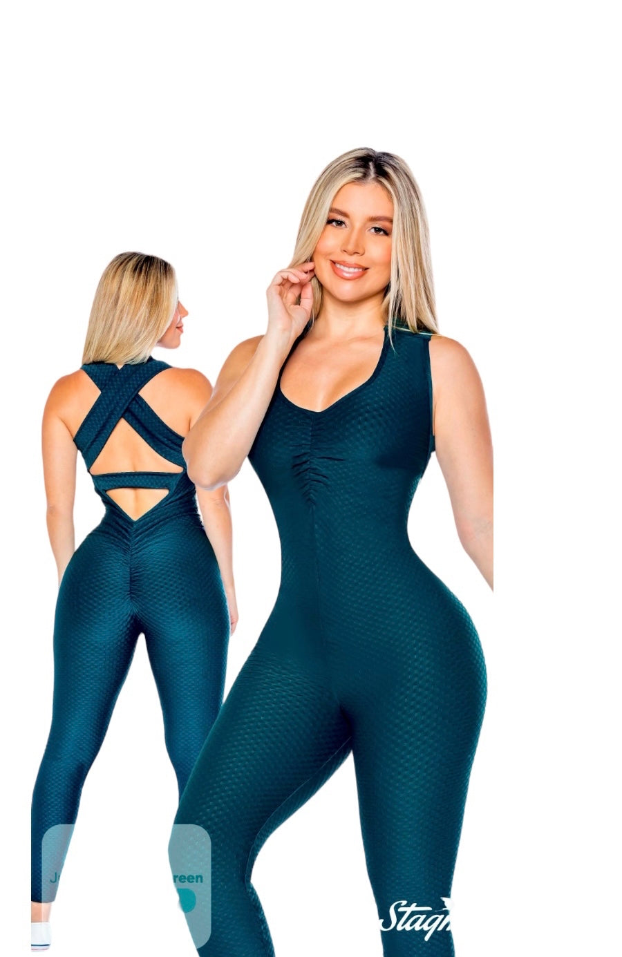 LEGGINS COLOMBIANOS 1349 JUMPSUIT SIRENA GREEN